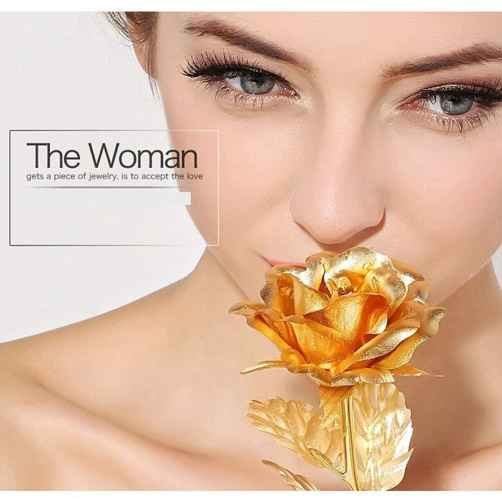 0606 Luxury Decorative Gold Plated Artificial Golden Rose with Premium Box - Image 8