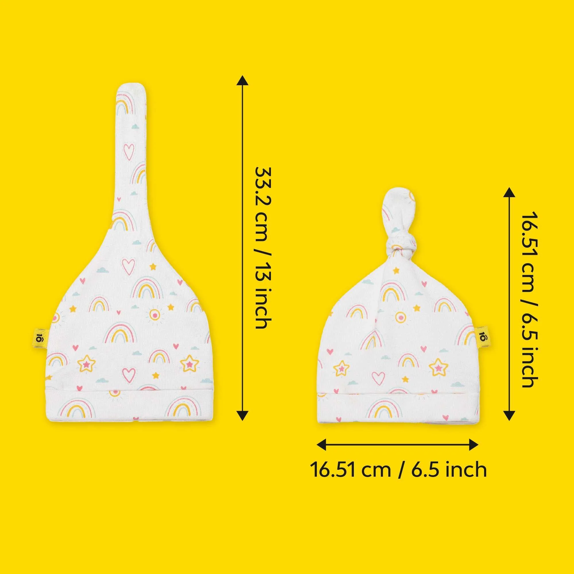100% Cotton Baby Hooded Blanket And Knotted Cap | Set Of 4 - Image 8