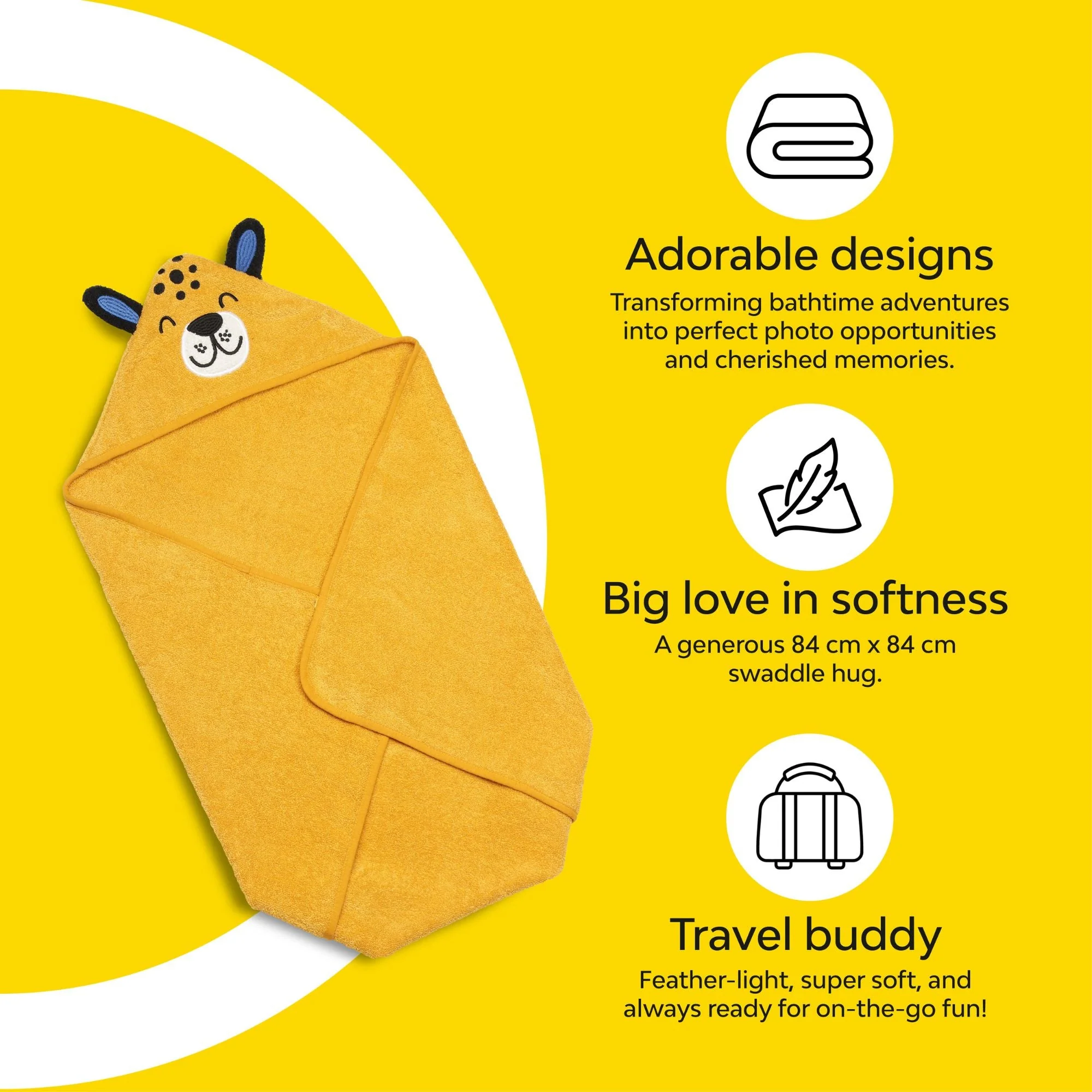 100% Terry Cotton Baby Hooded Towel - Image 8