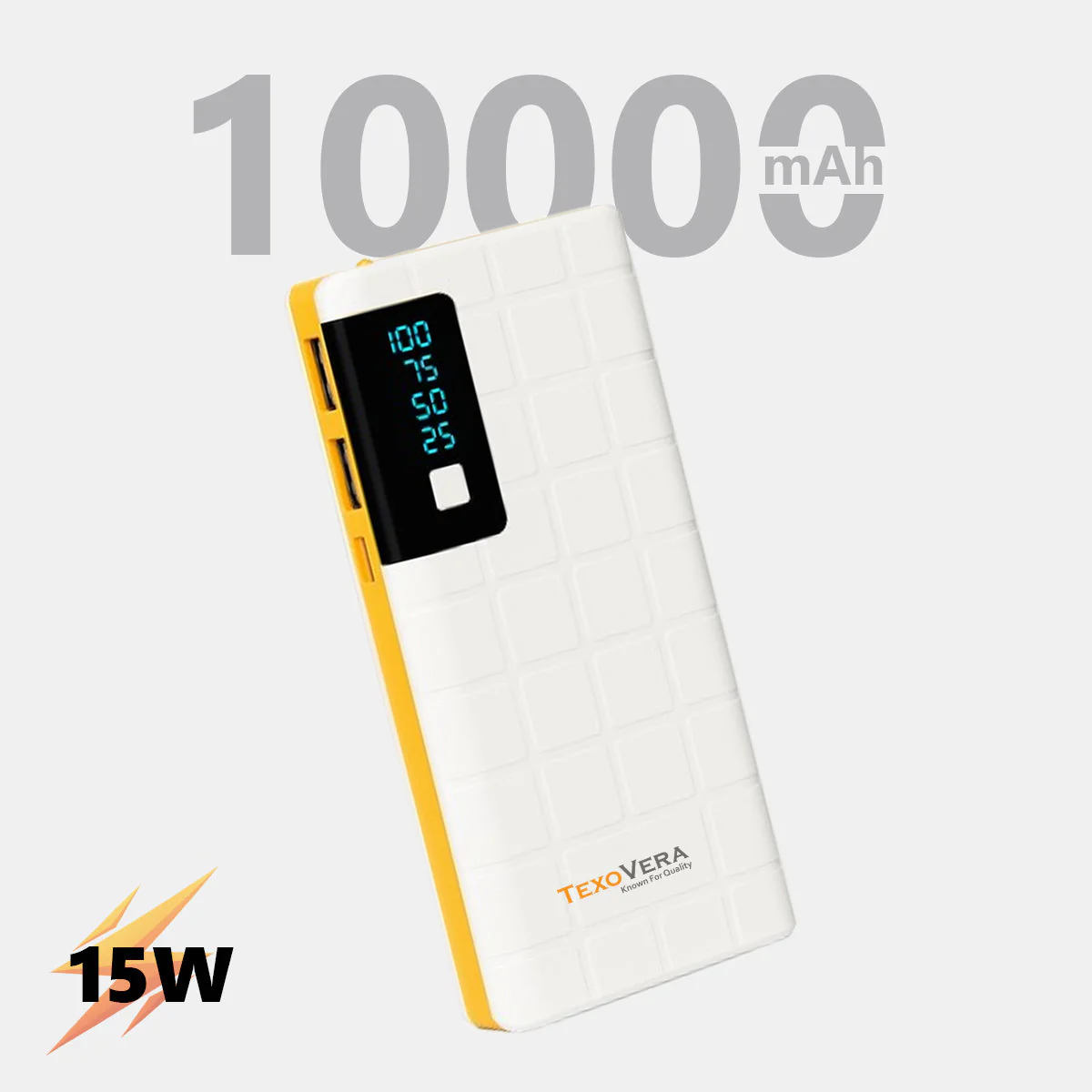 10000 mAh 15W Power Bank With LED Battery Display (6 Month Warranty) - Image 4