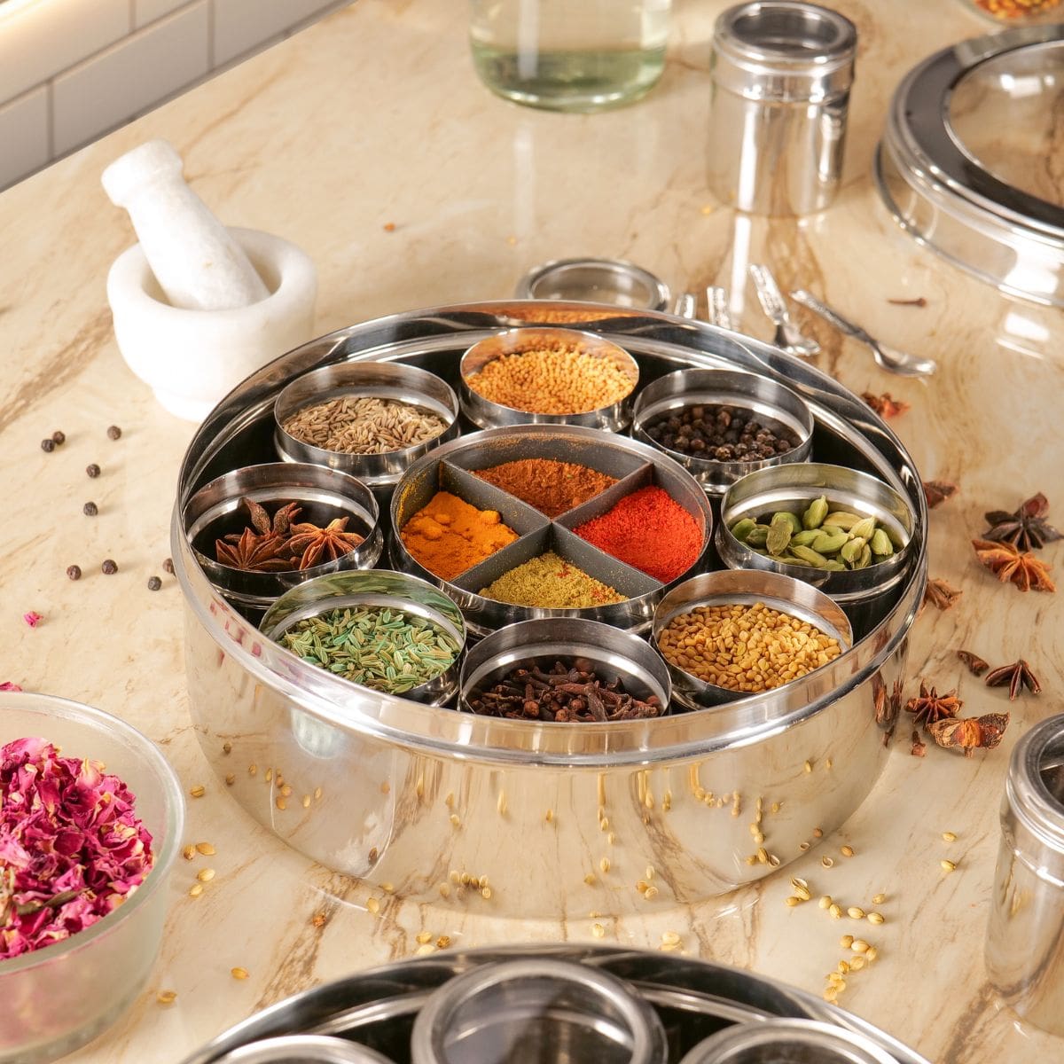 12 in 1 Stainless Steel Masala Box - Image 8