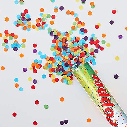 12 Inch Sparkle Colorful Crepe Paper Shower Party Poppers (Pack of 2) - Image 3
