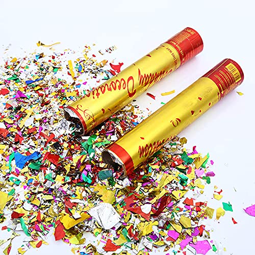 12 Inch Sparkle Colorful Glitter Shower Party Poppers (Pack of 2) - Image 2