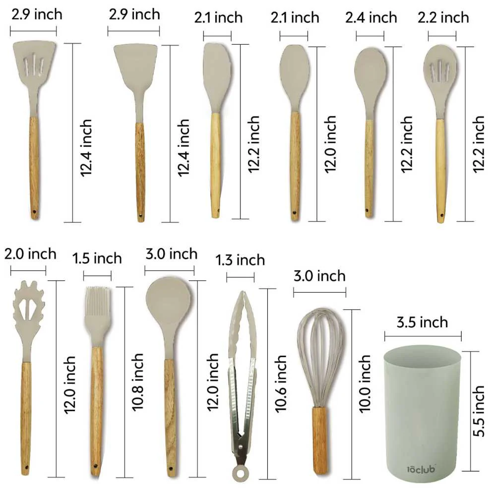 12 Piece - Heat Resistant Silicone Spatula Set - Image 21