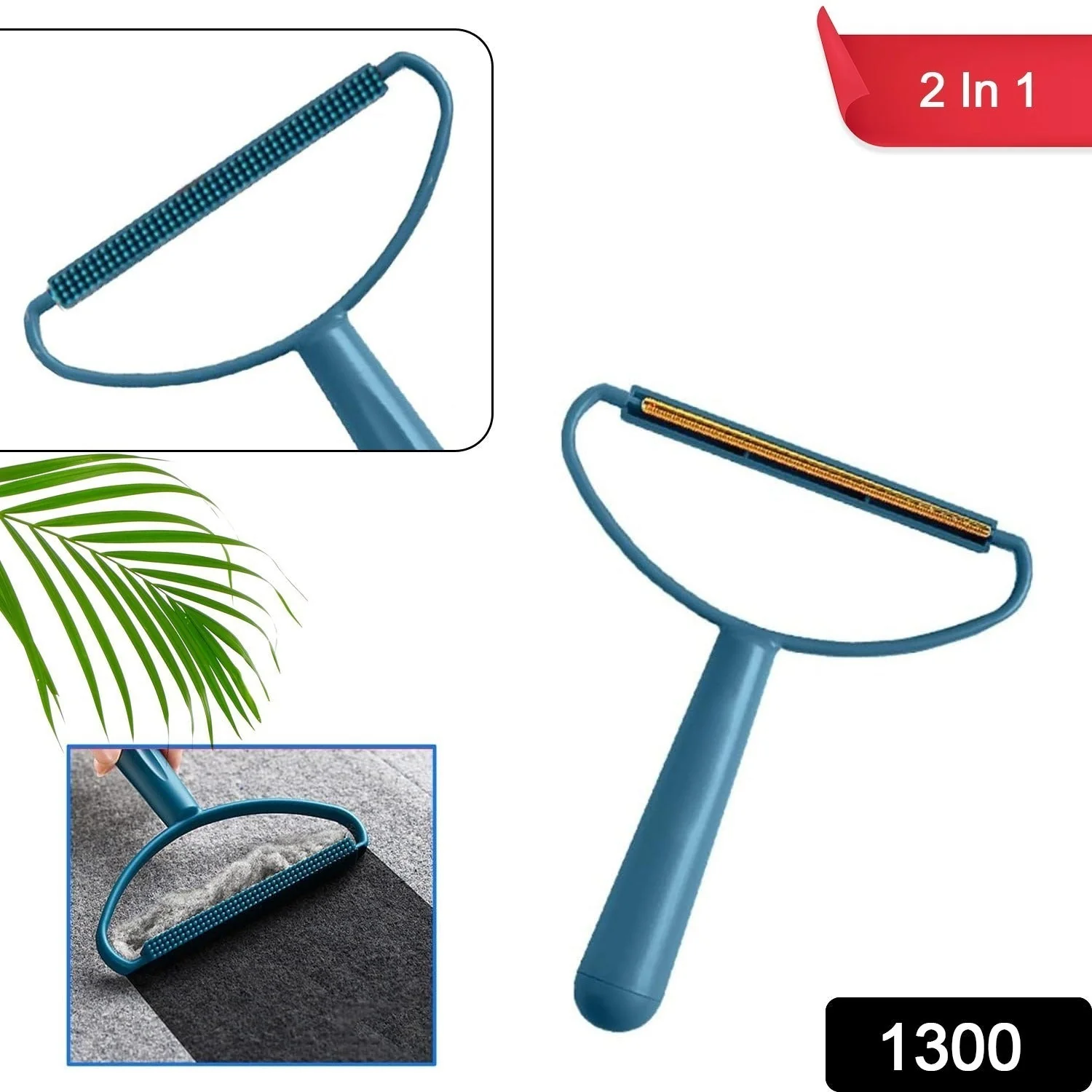 in1 Portable Lint Remover at Home Use | Use for Removing Lint Dust in Furniture and Wool Clothes Sweater Carpet | Woolen Fabrics Brush Sticky Lint Roller with Long Handle (1 Pc) - Image 2