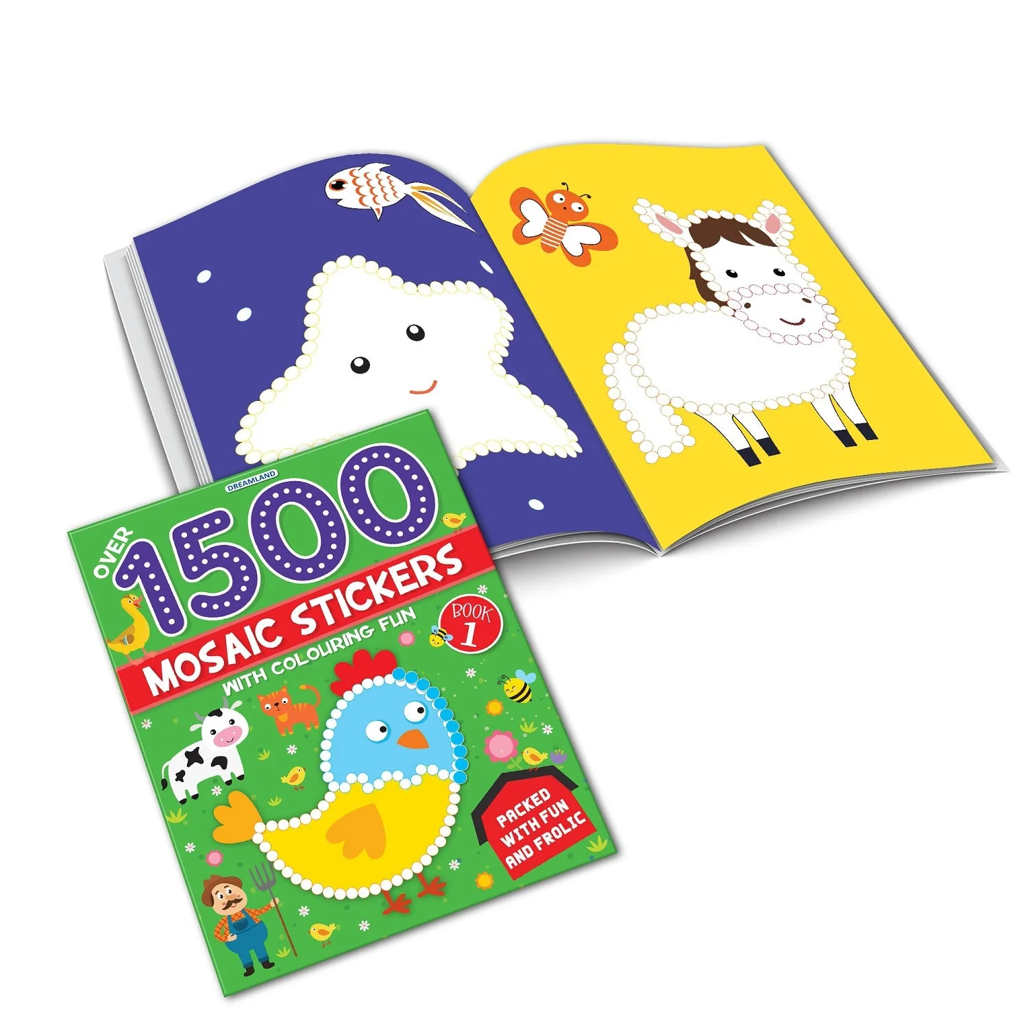1500 Mosaic Stickers Book 1 with Colouring Fun  - Sticker Book for Kids Age 4 - 8 years - Image 2