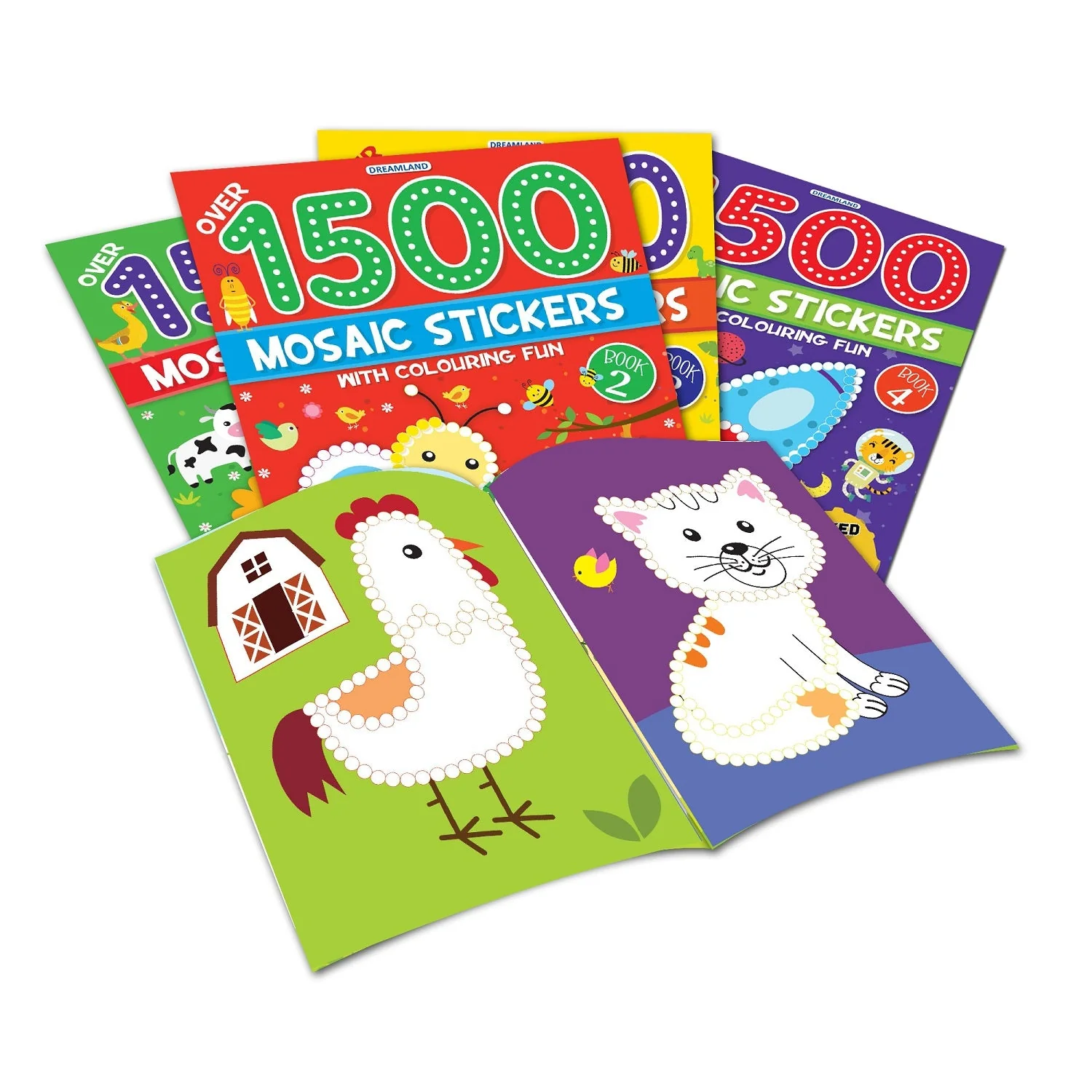 1500 Mosaic Stickers Book 2 with Colouring Fun  - Sticker Book for Kids Age 4 - 8 years - Image 5