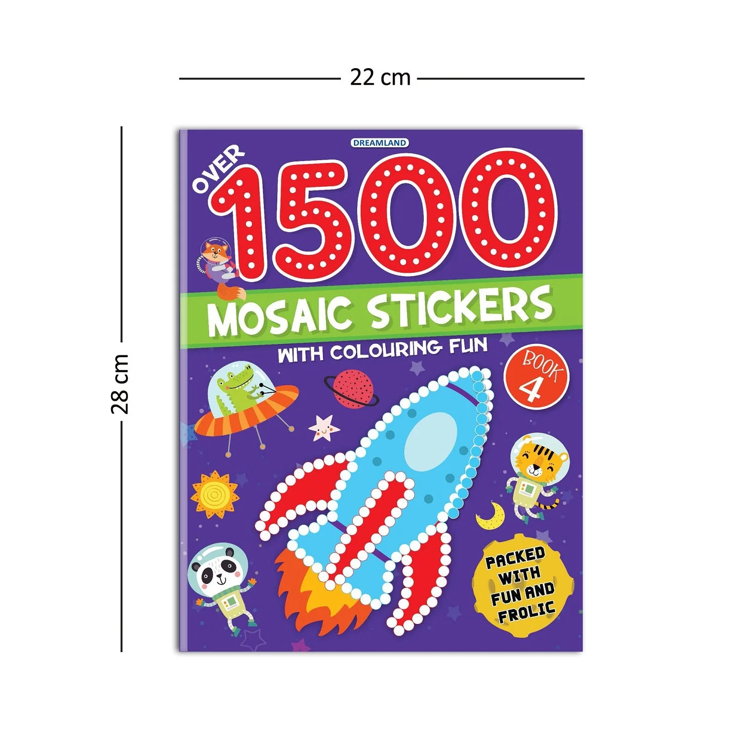1500 Mosaic Stickers Book 4 with Colouring Fun  - Sticker Book for Kids Age 4 - 8 years - Image 3