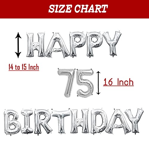 16 Inch 17th Happy Birthday Alphabets & 16 Inch 17 Number Silver Foil Balloon - Image 3