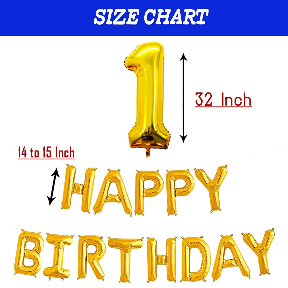 16 Inch 40th Happy Birthday Alphabets & 32 Inch 40 Number Gold Foil Balloon - Image 3