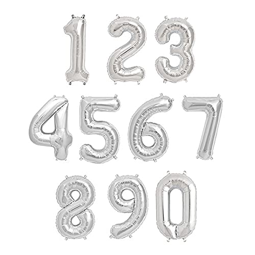 16 Inch 50th Happy Birthday Alphabets & 16 Inch 50 Number Silver Foil Balloon - Image 2