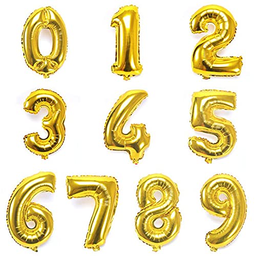 16 Inch 5th Happy Anniversary Alphabets & 16 Inch 5 Number Gold Foil Balloon - Image 4
