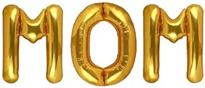 16 Inch 'Mom To Be' Letter Foil Balloon (Golden)(Pack of 1) - Image 3