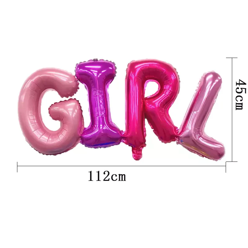 16 Inch Multicolor Foil Balloon Letter GIRL (Pack of 4) - Image 2