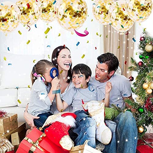 16 Inch Number 2 Gold Foil Balloon With 5 Pcs Confetti Balloons - Image 5