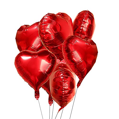 16 Inch Red Heart Shape Foil Balloon (Pack of 8) - Image 5