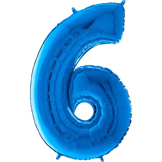 16 Inch Solid 16 Number Blue Foil Balloon - Image 3
