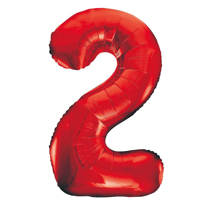 16 Inch Solid 22 Number Red Foil Balloon - Image 2