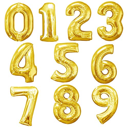 16 Inch Solid 25 Number Gold Foil Balloon - Image 2