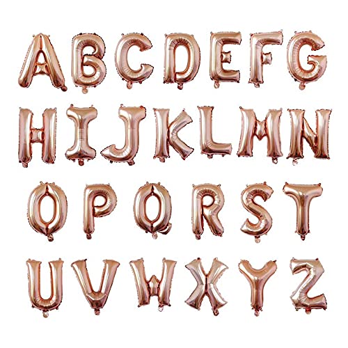 16 Inch Solid X Alphabets / Letters Rose Gold Foil Party Balloon - Image 2
