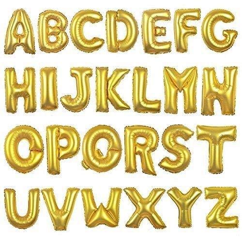 16 Inch Solid Z Alphabets / Letters Gold Foil Party Balloon - Image 2