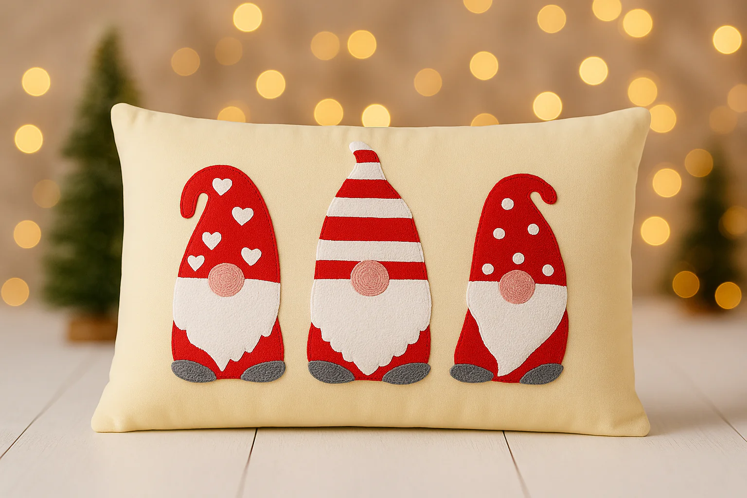 16 x 26 CM set of 2 Tree Embroidery velevt pillow with filler - Image 2