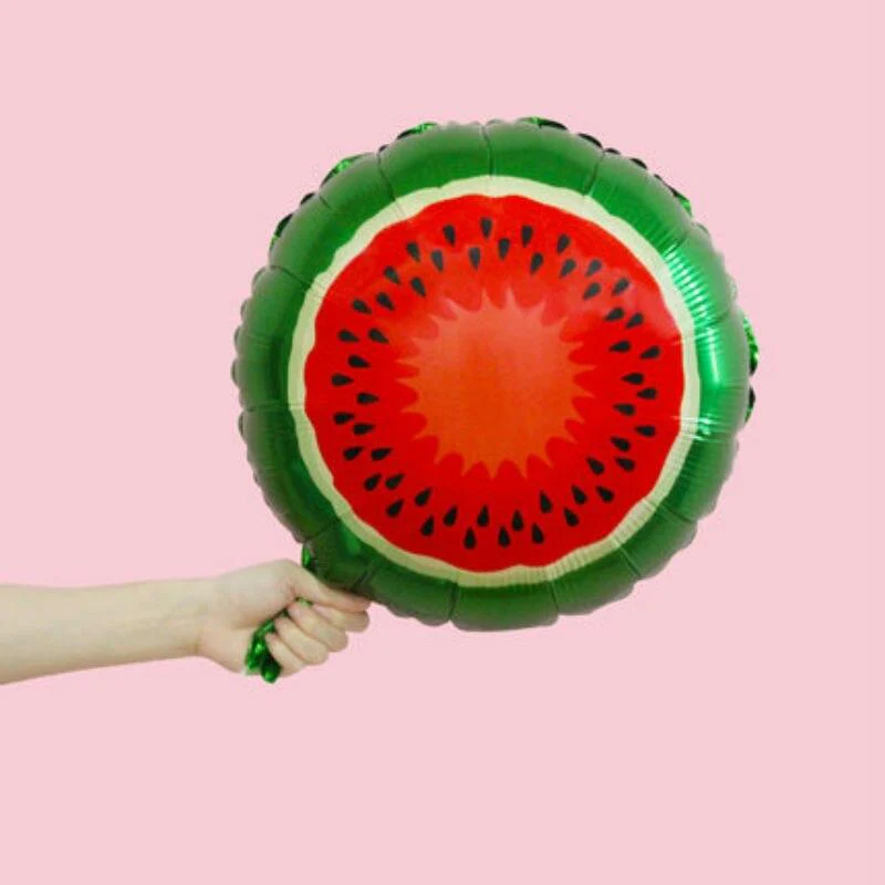 17 Inch Watermelon Shape Round Foil Balloon(Pack of 1) - Image 5