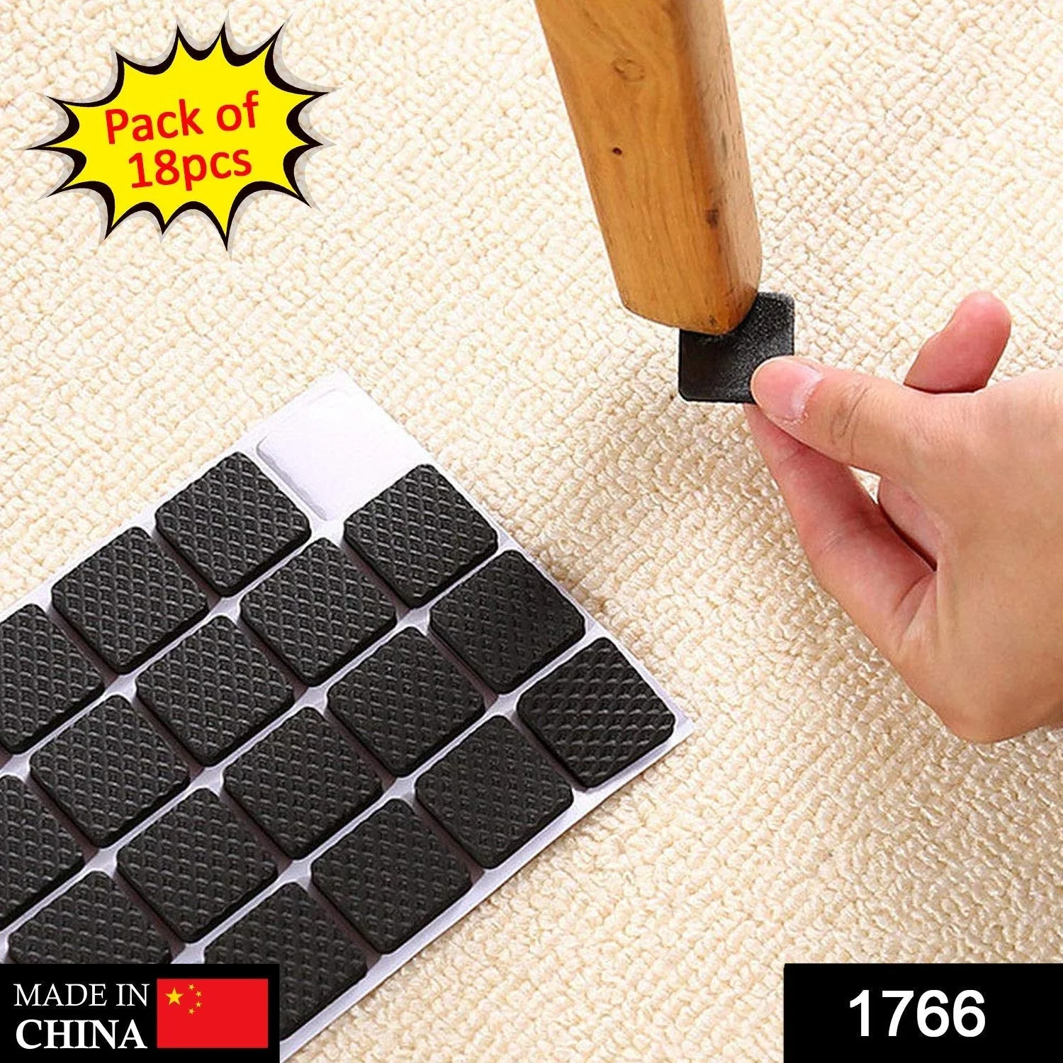 Self Adhesive Furniture Pads - Square - Image 2