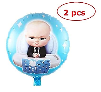 18 Inch Blue Baby Boss Themed Foil Balloons (Pack of 5) - Image 2