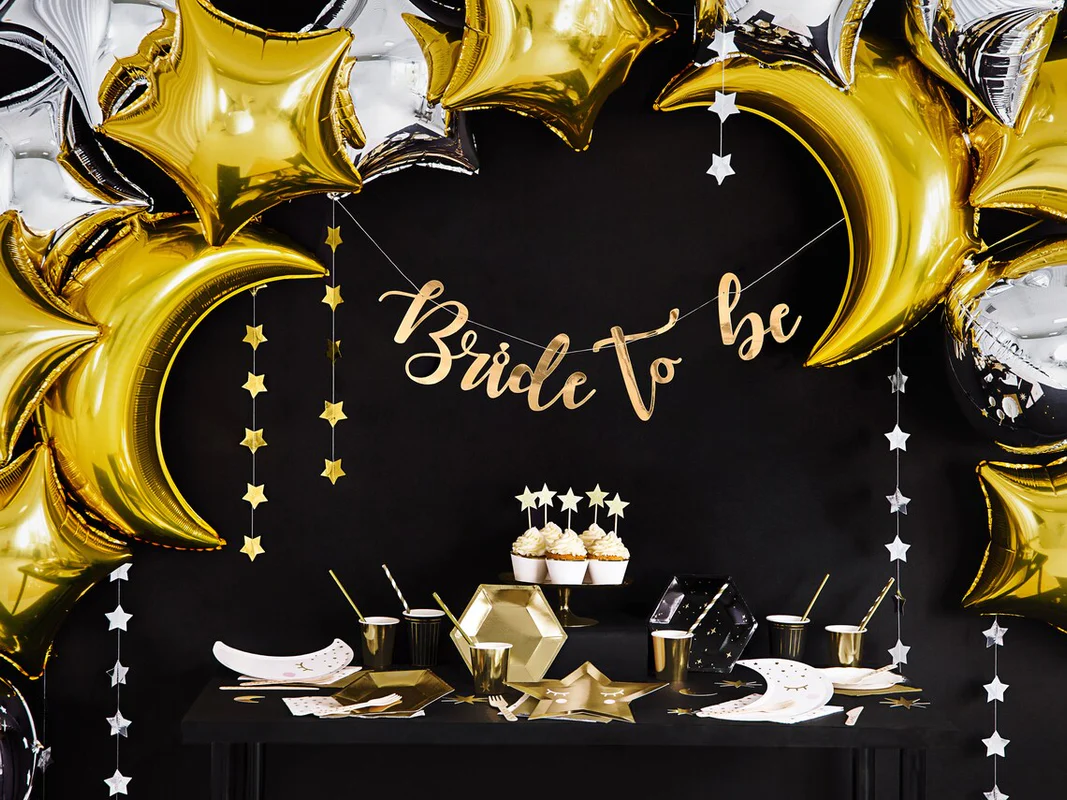 18 Inch Golden Metallic Crescent Moon Shaped Foil Balloon (Pack of 1) - Image 6