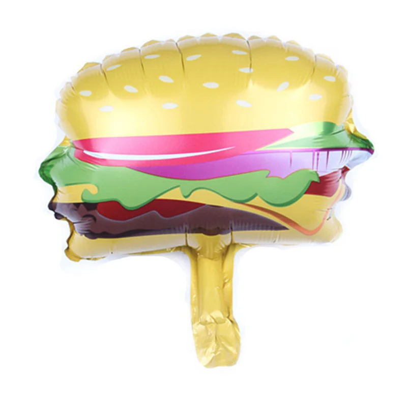 18 Inch Multicolor Funky Burger Shaped Foil Balloon (Pack of 1) - Image 4