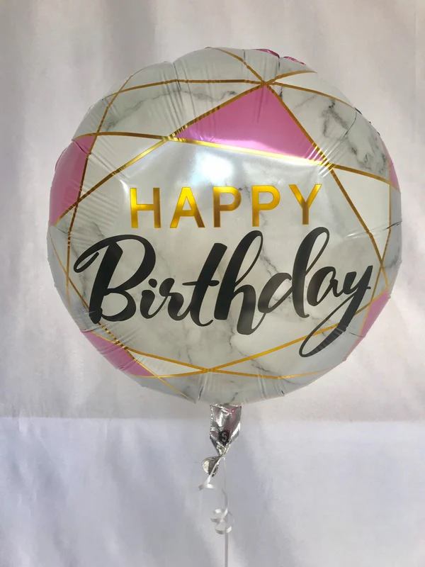18'' Inch Multicolor Happy Birthday Round Shaped Foil Balloon (Pack of 1) - Image 2