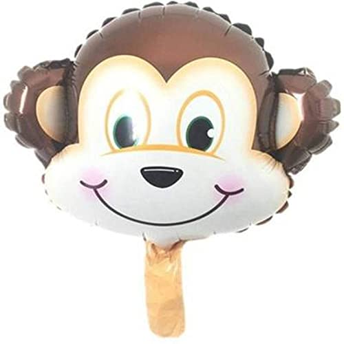18 Inch Multicolor Mix Six Animals Head Jungle Theme Foil Balloon (Pack of 6) - Image 3