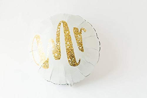 18 Inch White & Gold Mr & Mrs Foil Balloon (Pack of 2) - Image 3