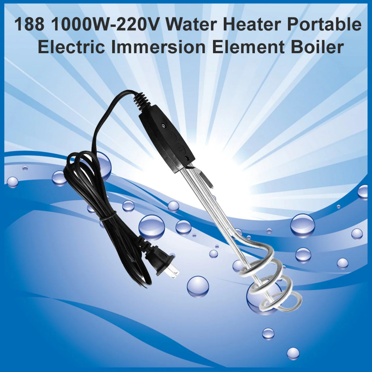W-220V Water Heater Portable Electric Immersion Element Boiler - Image 3