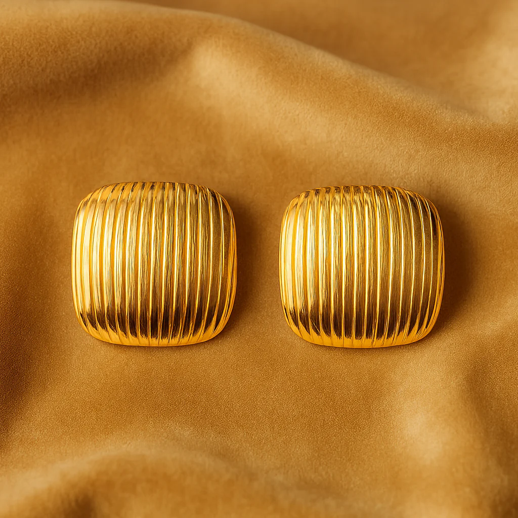 18k gold plated Golden Stride Earrings - Image 2