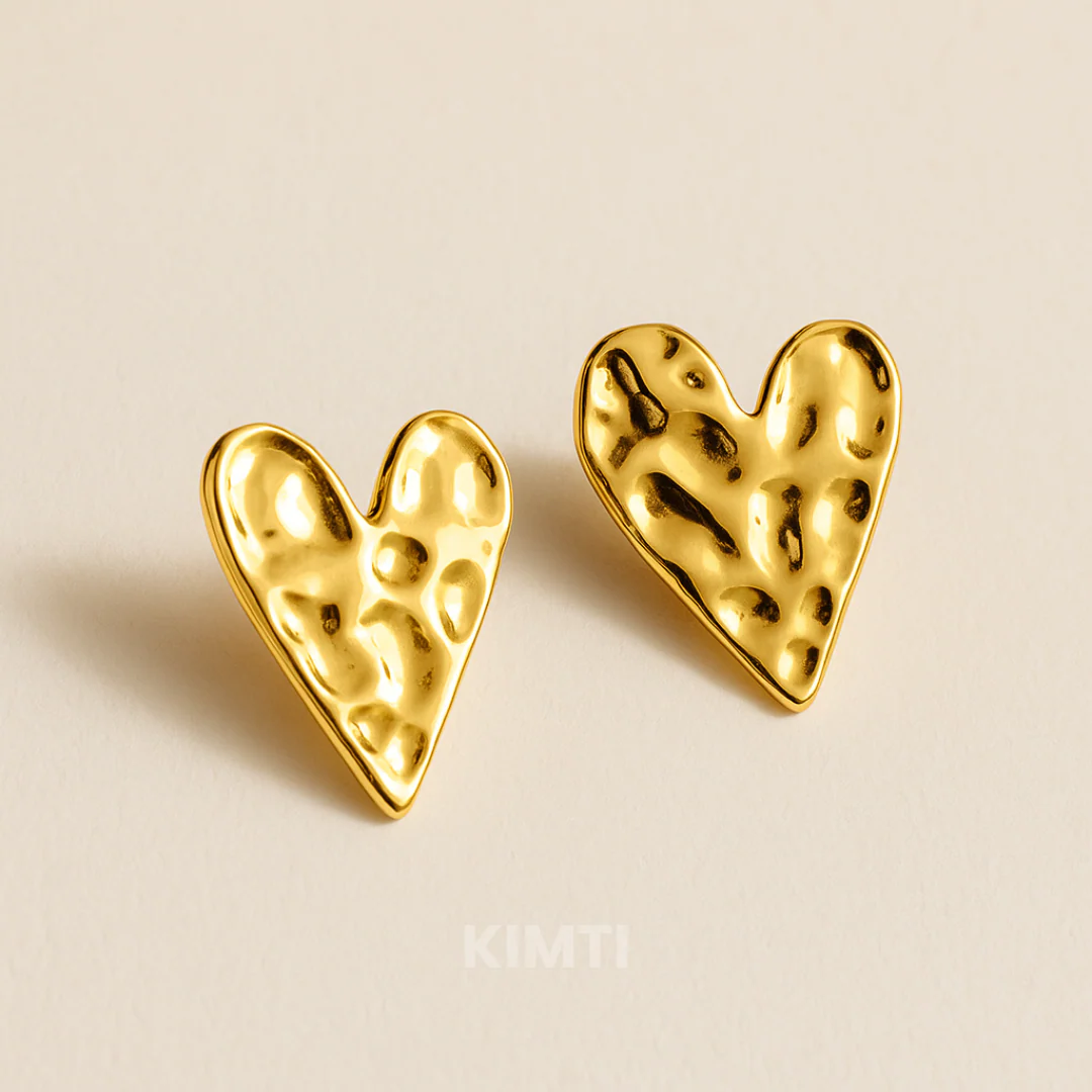 18k Gold-Plated Heart Anti Tarnish Earring