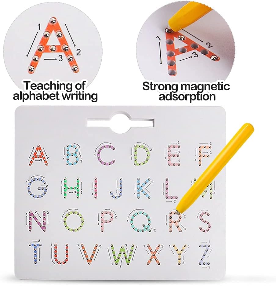 2-in-1 Magnetic Alphabet Tracing Board  for Kids - Capital and Small Alphabets - Image 3