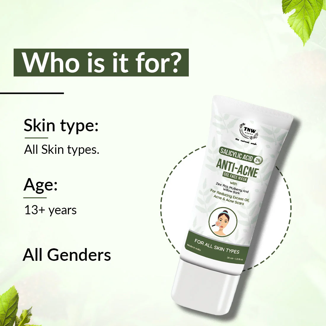 2% Salicylic Acid Anti-acne Gel Face Mask for Spot-free Skin. - Image 5
