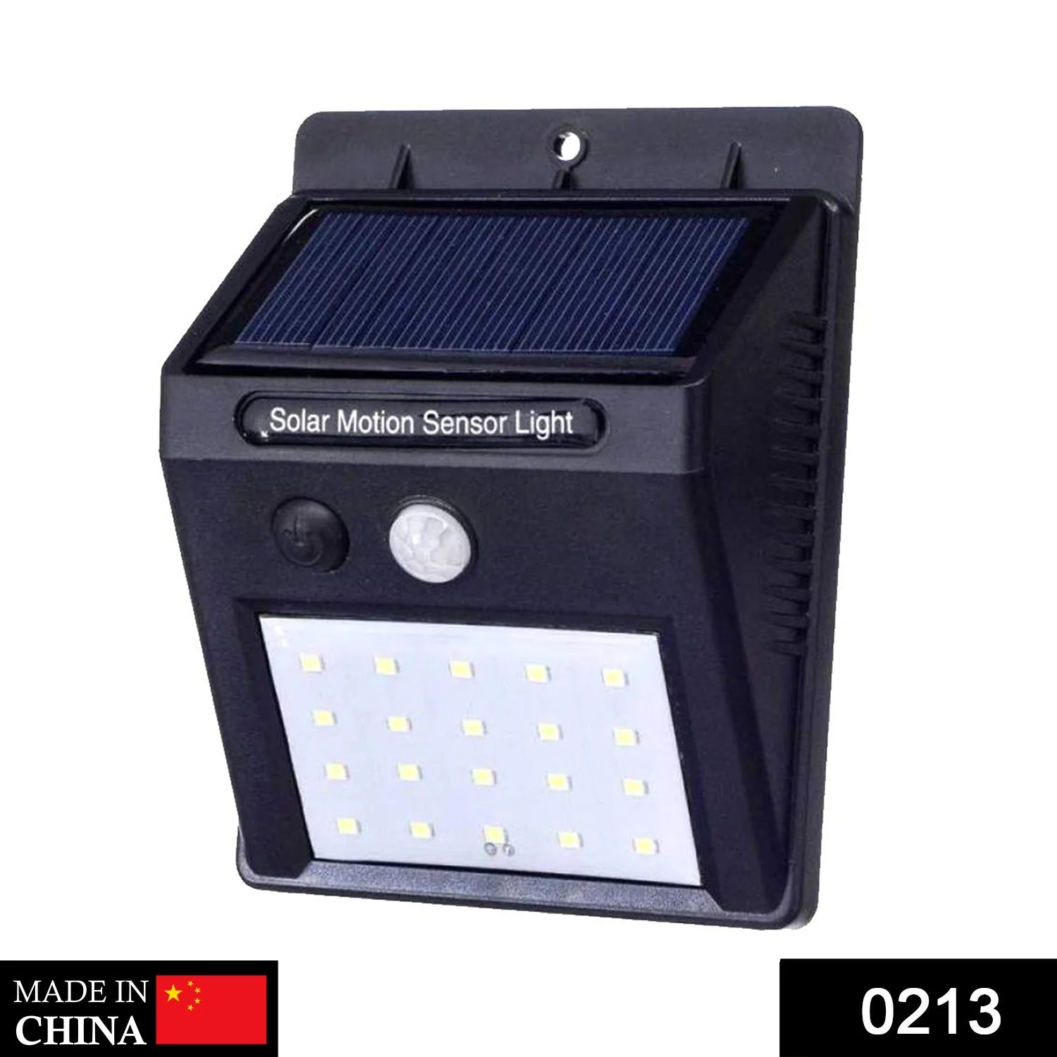 Solar Security LED Night Light for Home Outdoor / Garden Wall (Black) (20-LED Lights) - Image 2