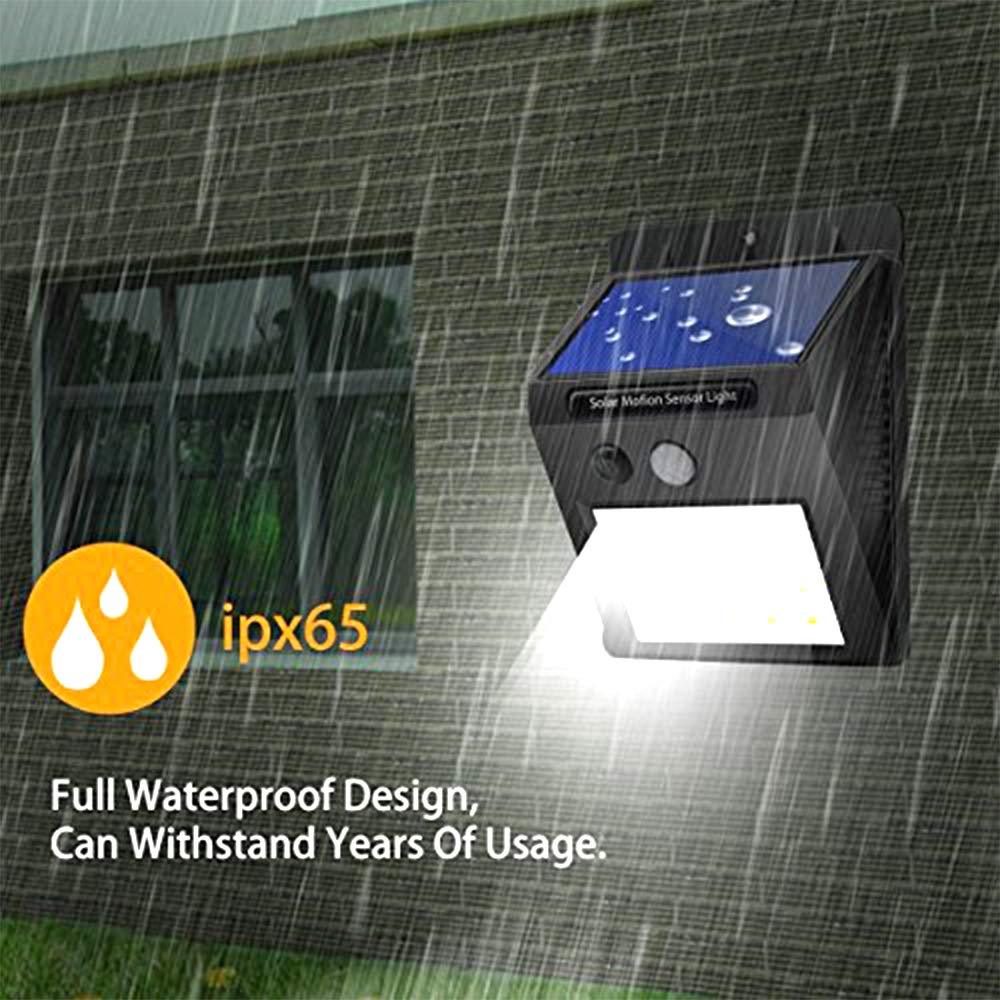 Solar Security LED Night Light for Home Outdoor / Garden Wall (Black) (20-LED Lights) - Image 6