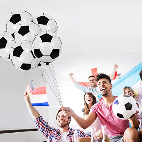 22 Inch Black Football/Soccer Foil Balloon (Pack of 1) - Image 6