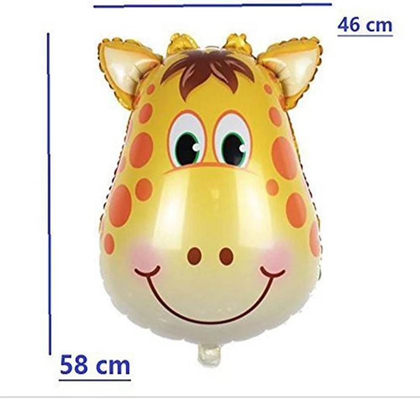 22 Inch Cute Giraffe Head Shape Foil Balloon (Multicolor) (Pack of 1) - Image 3