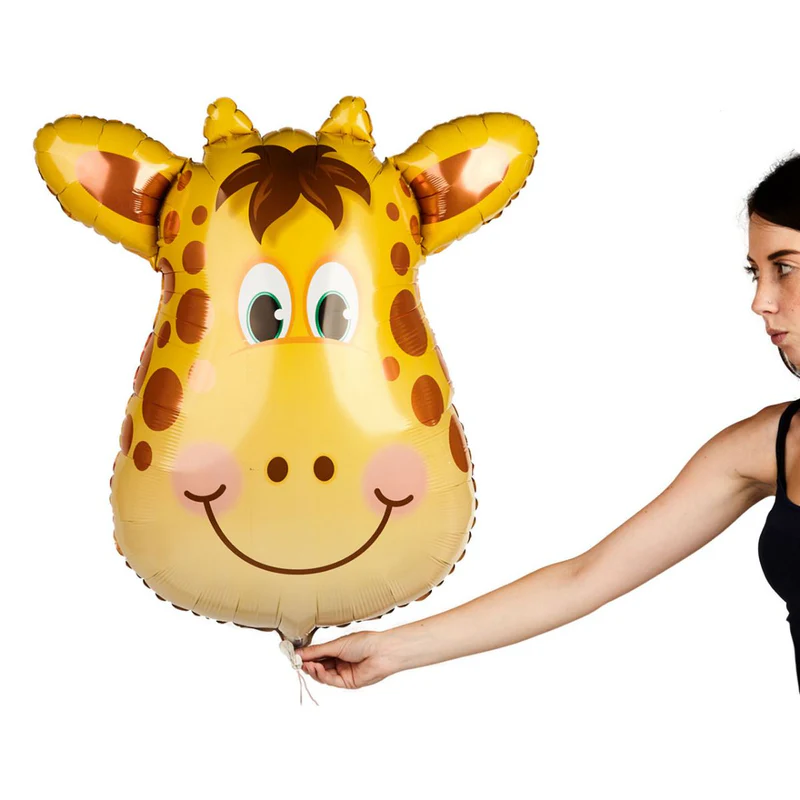 22 Inch Cute Giraffe Head Shape Foil Balloon (Multicolor) (Pack of 1) - Image 4