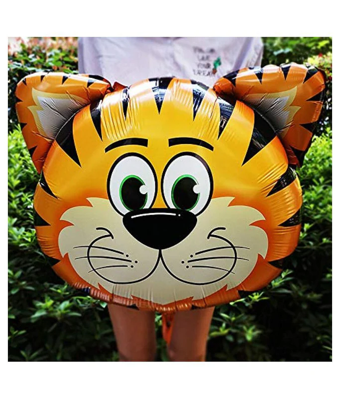 22 Inch CuteTiger Head Shape Foil Balloon (Multicolor) (Pack of 1) - Image 3