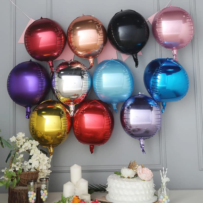 22 Inch Silver Color 4D Round Aluminum Foil Balloon - Image 4