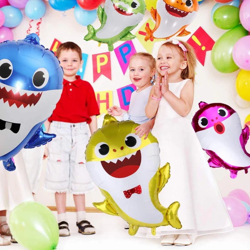 25 Inch Baby Shark Shaped Foil Balloon (Red) (Pack of 1) - Image 3