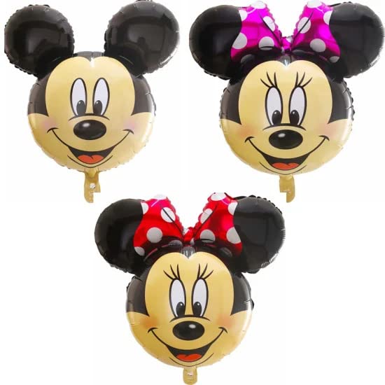 25 Inch Minny Head Multicolor Foil Balloon  (Pack of 2) - Image 4