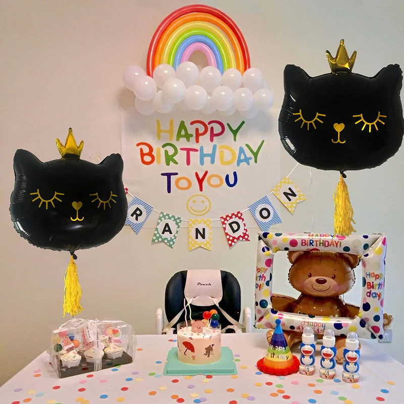 26 Inch Black Cat Kitty Princess Balloon (Pack of 1) - Image 6