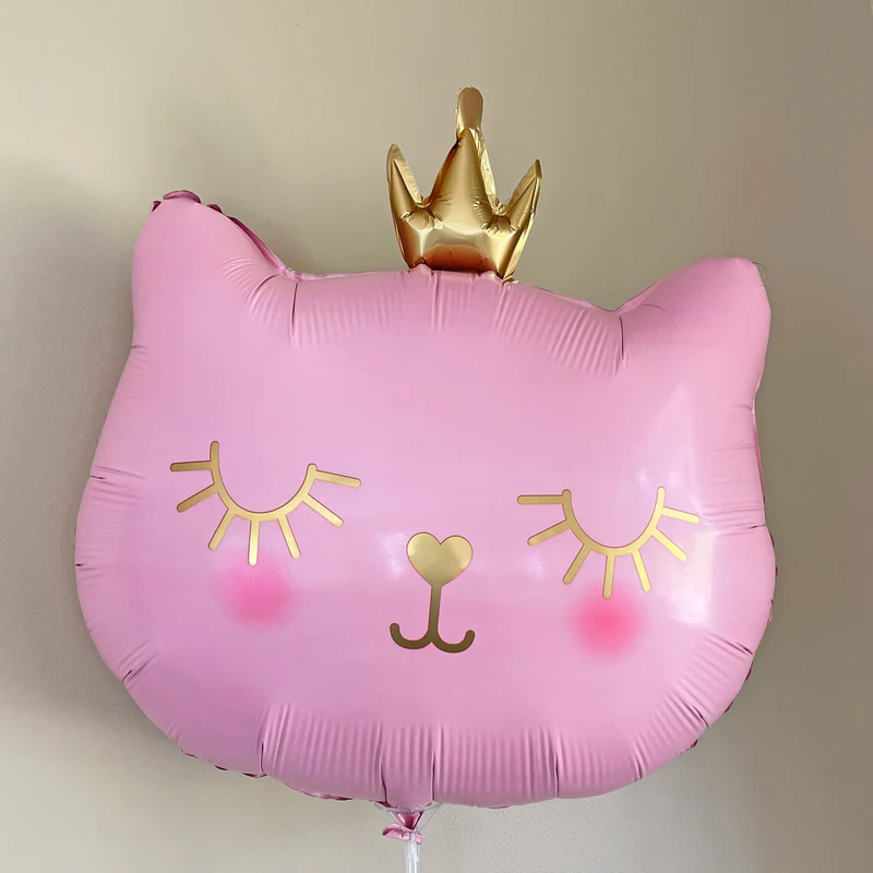 26 Inch Pink Kitty Princess Balloon (Pack of 1) - Image 2